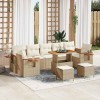 VidaXL Set de canapele pentru grădină 10 pcs Bej 90 x 55 x 71 cm 3365111