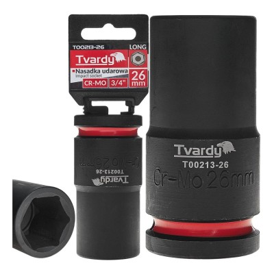 Cheie tubulara de impact in 6 puncte 3 / 4&amp;quot;, 26 mm, Cr-Mo, Tvardy T00213-26 foto