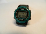 Ceas unisex vintage , CASIO 1434 illuminator alarm chrono cod C9, Plastic, Cauciuc