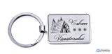 Breloc metal gravat laser si personalizat pentru hotel, pensiune