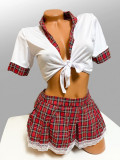 Costum sexy de scolarita slim