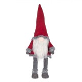 Figurina Decorativă Crăciun, Gnome, &Icirc;nălțime 70 cm, Căciulă și Haină Roșii, Barba Lungă, Oem