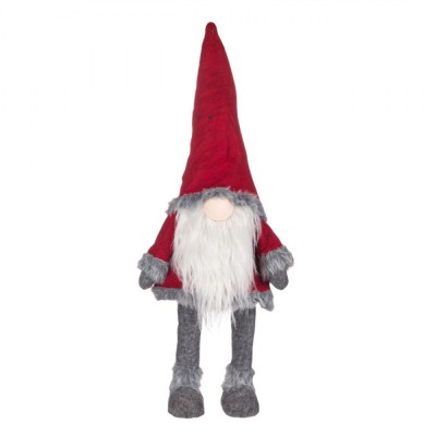Figurina Decorativă Crăciun, Gnome, &amp;Icirc;nălțime 70 cm, Căciulă și Haină Roșii, Barba Lungă foto