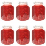 Cumpara ieftin Borcane din sticlă cu &icirc;nchidere ermetică, 6 buc., 5 L