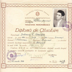 M3 C18 - 1958 - Diploma absolvire - Facultatea muncitoreasca - RPR