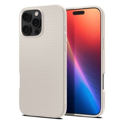 Husa pentru iPhone 16 Pro Max - Spigen Liquid Air - Natural Titanium foto