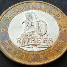 Moneda exotica - bimetalica 20 RUPII / Rupees - MAURITIUS, anul 2007 * cod 3990