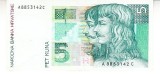 B11 - Bancnota foarte veche - Croatia - 5 kuna - 1993