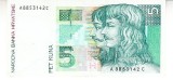 M1 - Bancnota foarte veche - Croatia - 5 kuna - 1993