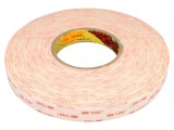 Bandă de fixare acrilică albă 19mm x 33m 600um