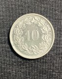 Moneda 10 rappen 1975 Elvetia, Europa