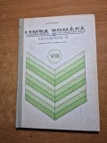 manual de gramatica - pentru clasa a 8-a - din anul 1981