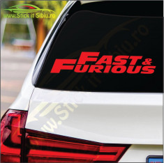 Fast And Furious- Stickere Auto-Cod:MOV-252-Dim : 20 cm. x 4 cm. foto