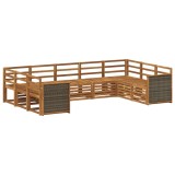 vidaXL Set canapea sectională 7 pcs natural Lemn Solid de Acacia 3384825
