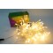 Instalatie de Craciun Flippy&reg; Tip Turturi, Franjuri cu Flash, Sectiune 4 m, 132 LED-uri, Interconectabila, Fir Transparent, Alb Cald