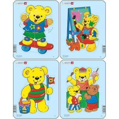 Set 4 Puzzle-uri Ursuleti, 5 piese Larsen LRY1 foto