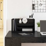 vidaXL Organizer birou din stejar negru 44.5x24x25 cm Lemn &icirc;mbunătățit