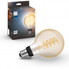 Bec inteligent Philips Hue White Ambiance Filament G125, E27 Edison - RESIGILAT