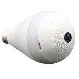 Camera supraveghere panoramica IP wireless bulb 360 grade Fisheye 1080p cu sd card, audio, microfon si alarma