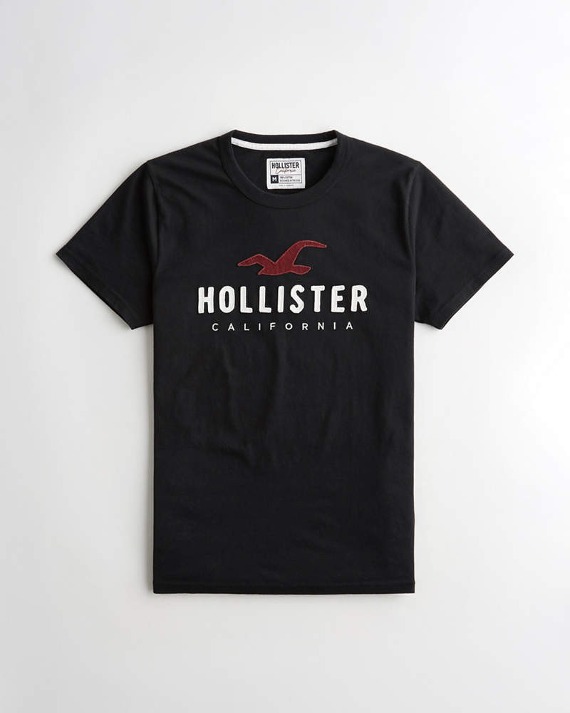 Tricou Hollister negru mas. L -Lichidare stoc!! | Okazii.ro