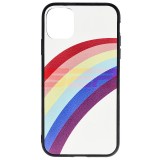 Husa Rainbow iPhone 11, TPU Colorat, Protectie Telefon