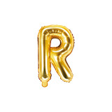 Balon Folie Litera R Auriu, 35 cm, Partydeco