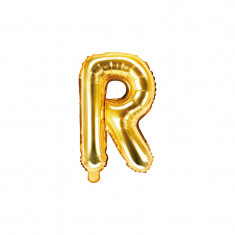 Balon Folie Litera R Auriu, 35 cm