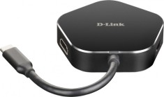 HUB extern D-LINK, porturi USB 3.0 x 2, HDMI x 1, USB Type C x 1, conectare prin USB 3.0 Type C, cablu 11.5 cm, negru, &quot;DUB-M420&quot; (timbru verde 0.8 le