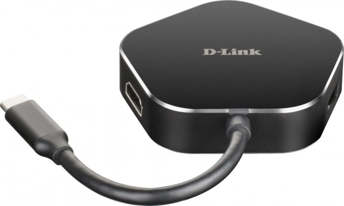 HUB extern D-LINK, porturi USB 3.0 x 2, HDMI x 1, USB Type C x 1, conectare prin USB 3.0 Type C, cablu 11.5 cm, negru, &quot;DUB-M420&quot; (timbru verde 0.8 le