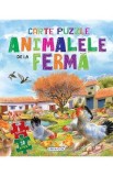Animalele de la ferma. Carte puzzle