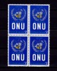 ✅RO 1985 LP 1141 ,"40 ani de la infiintarea O.N.U. " , serie in bloc de 4 ,MNH, Nestampilat