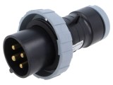 Conector AMPHENOL IP&amp;S 32A trifazat 4 pini IP69K mufă tată AC