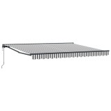 vidaXL Cortina Retractabilă Antracit și Alb 400 &times; 300 cm 3330526
