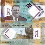 Namibia 60 Dollars 2025 Comemorativa Polymer UNC Bancnota Necirculata