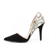 Pantofi negri decupati lateral Lori 03, 39, 40, Negru