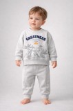 Set 2 piese Anil-O Baby Greatness &ndash; bumbac moale, gri (Marime Disponibila: 18