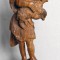 Pastorul David copil cu miel, sculptura in lemn de maslin sfin?it Ierusalim 1980