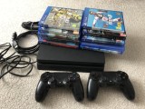 Cumpara ieftin PS4 PLAYSTATION 4 Slim 500GB 2 MANETE + 10 JOCURI + CABLU HDMI