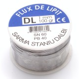 Fludor Lipit cu Pasta 1mm, 100g, Sn60Pb40, Aliaj Staniu-Plumb, Sarma Lipire Electronica/Electrica