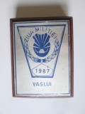 Rară! Plachetă Ziua Miliției Vaslui 1987,dimensiuni:lungime=122 mm,lățime=95 mm,grosime=35 mm