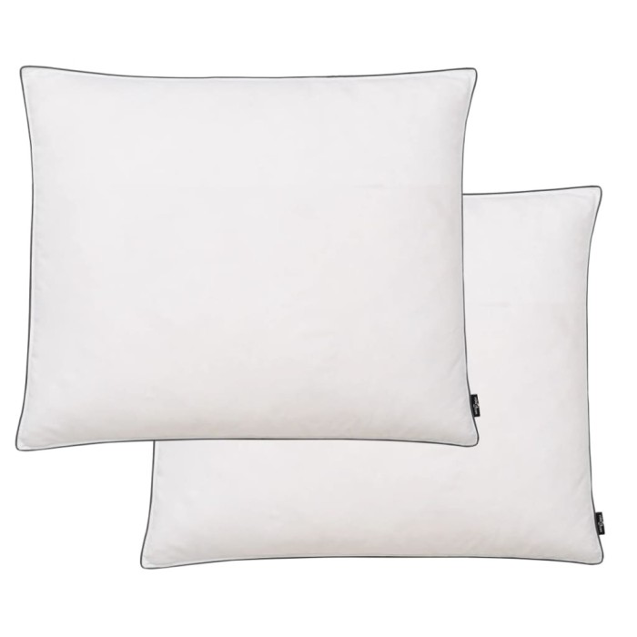 Gossi perne cu umplutura din puf/pene, 2 buc., alb, 70 x 60 cm