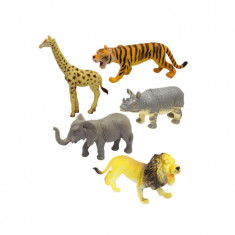 Set animale 5 piese Unika Toy Safari 23601-1, Multicolor foto