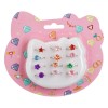 Set Inele Metalice Reglabile, 12 Bucăți, Pietre Multicolore, Oem