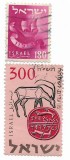 Israel - Marci diverse (2 buc.), 1955-1957 - valori obliterate