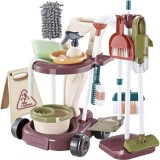 Set de curatenie pentru copii Kruzzel cu aspirator si carucior
