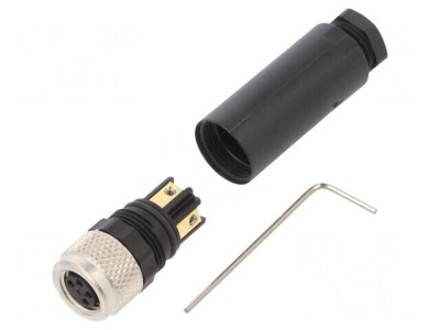 Conector M8 4PIN Femelă pe Cablu IP67 30V foto