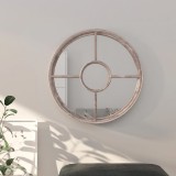 vidaXL Oglindă, nisipiu, 40x4 cm, fier, rotundă, utilizare &icirc;n interior