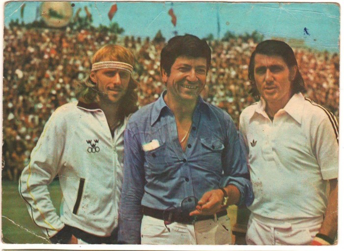 SV * Bjorn Borg - Ilie Nastase (jucatori de tenis) + Ion Dichiseanu (actor)