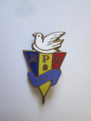 Romania insigna colectie RPR Pace anii 60 foto