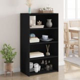 VidaXL Dulap &icirc;nalt, negru, 70x41x124 cm, lemn prelucrat